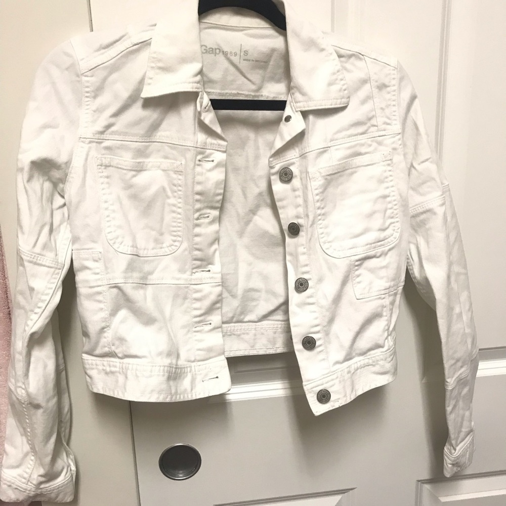 Gap white jean jacket